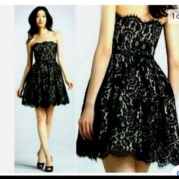 Black Lace Strapless Dress – Robert Rodriguez x NM Size 6 - Picture 1 of 6